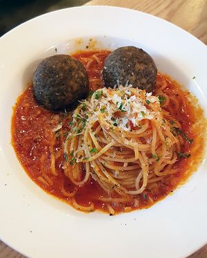 Spaghetti and meatballs at Plant Cafe & Kitchen - Itaewon in Seoul