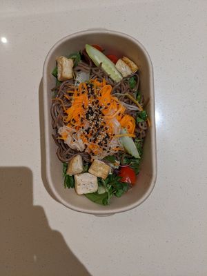 Soba noodles salad with peanut sauce at Plant Cafe & Kitchen - Itaewon in Seoul