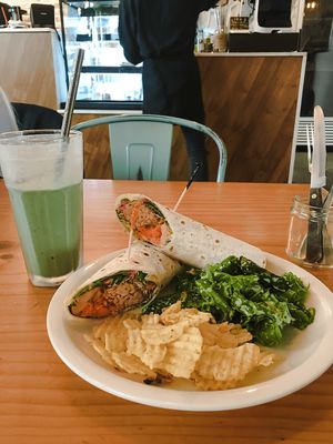Tempeh wrap at Plant Cafe & Kitchen - Itaewon in Seoul