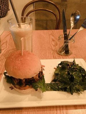 Chilli cheeseburger. So good. at Plant Cafe & Kitchen - Itaewon in Seoul