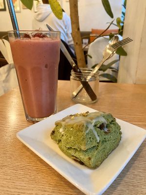 Scone and smoothie  at Plant Cafe & Kitchen - Itaewon in Seoul