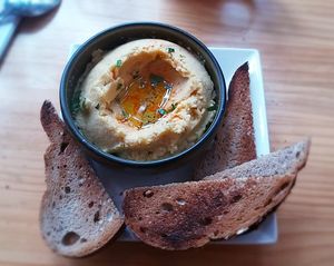 Hummus bowl with toast at Plant Cafe & Kitchen - Itaewon in Seoul