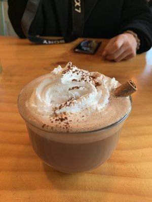 Hot cocoa with whipped cream  at Plant Cafe & Kitchen - Itaewon in Seoul
