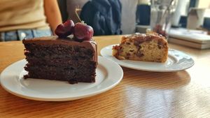 Black Forest Cake and Apple Cake at Plant Cafe & Kitchen - Itaewon in Seoul