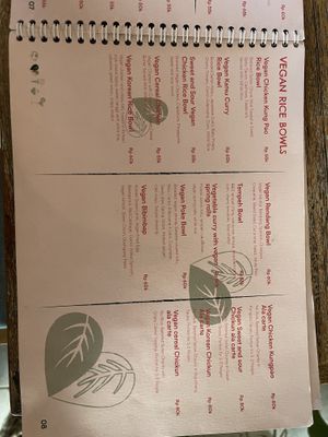 Menu 5/10  at The Sloth in Canggu