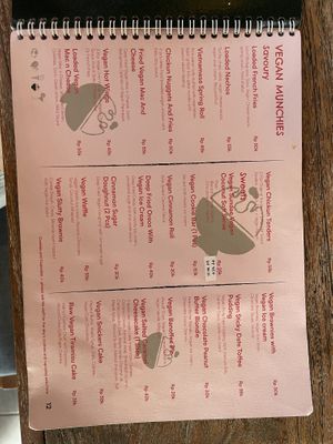 Menu 7/10  at The Sloth in Canggu