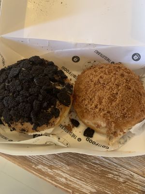 Cookies and crème and biscoff donut (20k each)  at The Sloth in Canggu