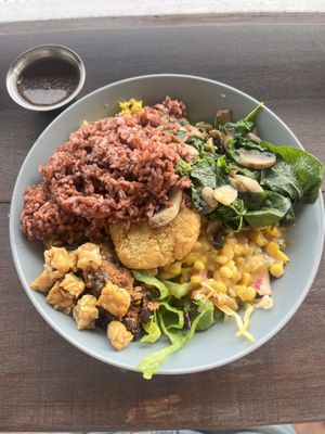 Macrobiotic bowl  at The Sloth in Canggu