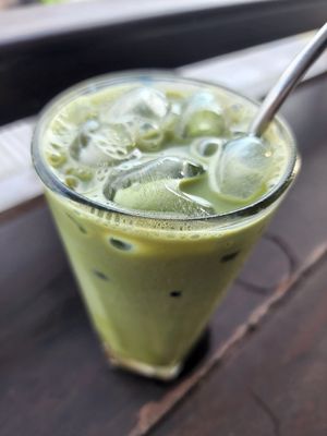 Matcha latte at The Sloth in Canggu