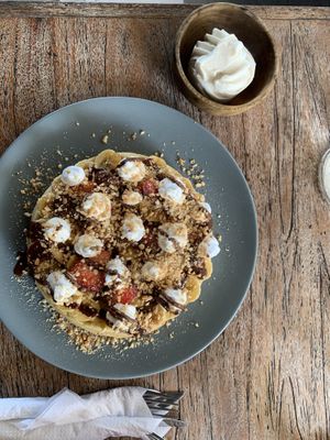 Vegan Waffle  at The Sloth in Canggu