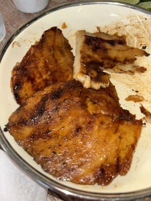 Grilled seitan (so delicious)  at The Sloth in Canggu