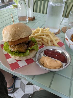 Seitan Burger at The Sloth in Canggu