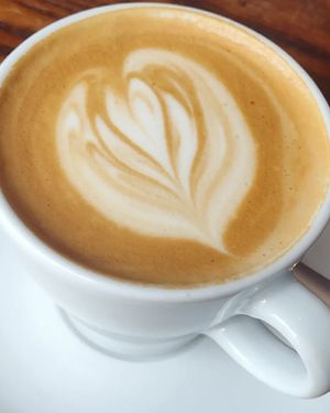 Gorgeous oatmylk latte at Rialto. at Rialto in Eyemouth