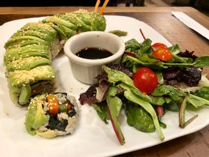 Dragon roll. Loved it!  at Golden Mean in Santa Monica