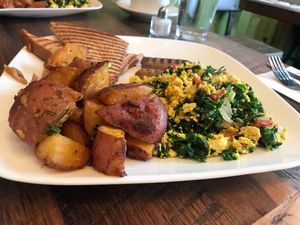 Scramble tofu at Golden Mean in Santa Monica