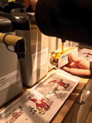 Hot dog with vegan sausage + mustard  at IKEA in Padua