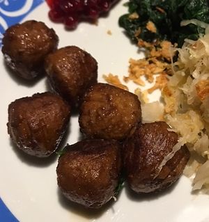 Ikea plant based meatballs (bought there frozen, cooked them at home) at IKEA in Padua
