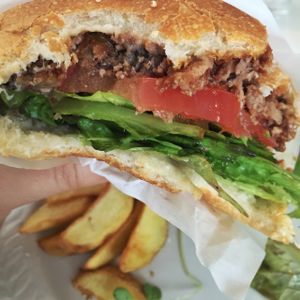 burger  at Hanada Rosso in Tokyo