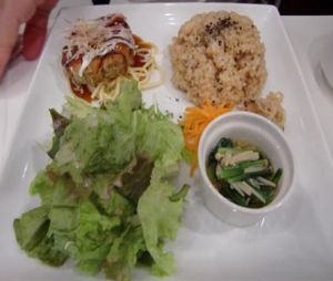 Daily Special Tempeh Patty at Hanada Rosso in Tokyo