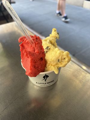 Raspberry and passion fruit   at Messer gelato in Florence