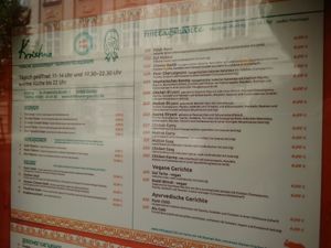 Lunch menu Mo-Fr at Krishna in Goerlitz