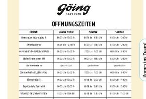 Die aktuellen Öffnungszeiten ganz unten (09.02.2026), mo-fr 7-17, sa 7-15, so 8-15 at Bäcker Göing - Falkenstr - Der Vegane Bär  in Hannover