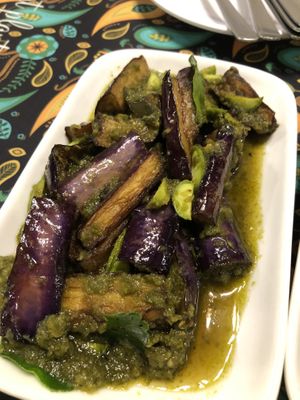 Terong petai cabe ijo (brinjal smelly Beans green chilli - tasted bitter don’t know why at Warung Ijo in Central Singapore