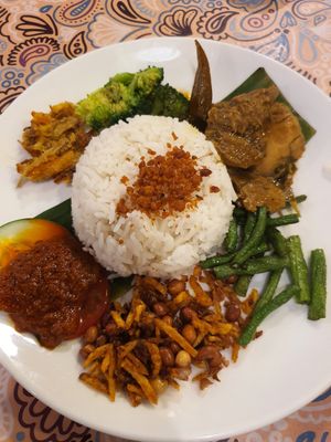 Nasi Lemak Rendang ~ 21/2/21 at Warung Ijo in Central Singapore
