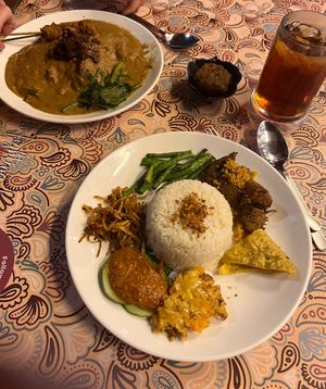 Satay and Nasi Lemak   at Warung Ijo in Central Singapore