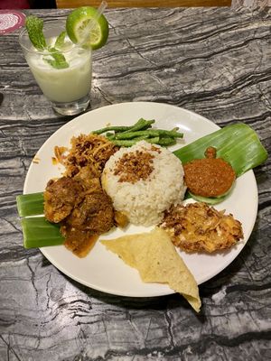 Nasi Lemak Rendang (vegan)  at Warung Ijo in Central Singapore