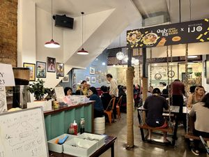 Interior of old venue   at Warung Ijo in Central Singapore