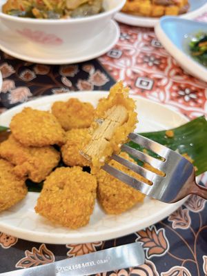 Plant based chicken nuggets  at Warung Ijo in Central Singapore