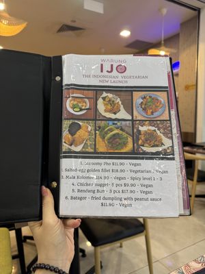 New launch menu  at Warung Ijo in Central Singapore