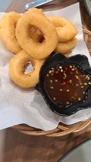 Vegan calamari at Warung Ijo in Central Singapore