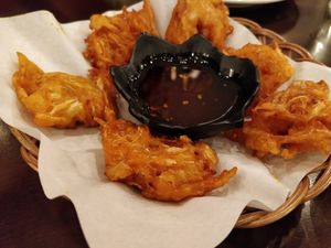 Vegetable fritters  at Warung Ijo in Central Singapore