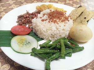 Nasi Lemak at Warung Ijo in Central Singapore