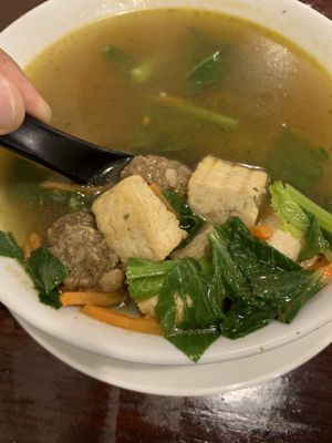 Bakso Soup at Warung Ijo in Central Singapore