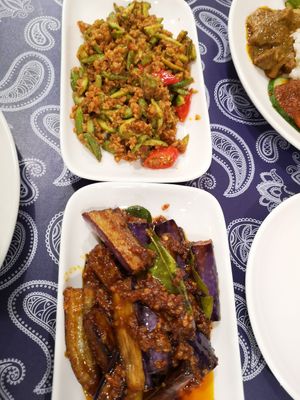 Sambal Petai and Balado Terong at Warung Ijo in Central Singapore