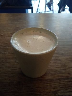 Chai latte with oat milk at GRØD - Vesterbrogade in Copenhagen