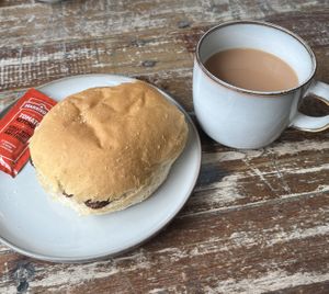 Vegan sausage cob (£3!)  at Gongoozler in Dudley