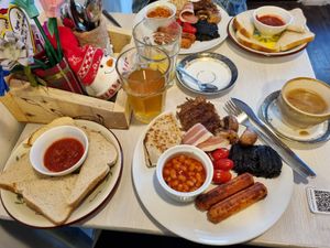 Two full vegan breakfasts at Serendipities in Dundee