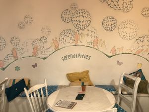 Interior art at Serendipities in Dundee