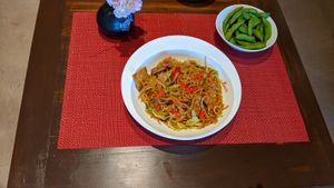 Yaki Soba with Tofu at The Taste of Tea in Healdsburg