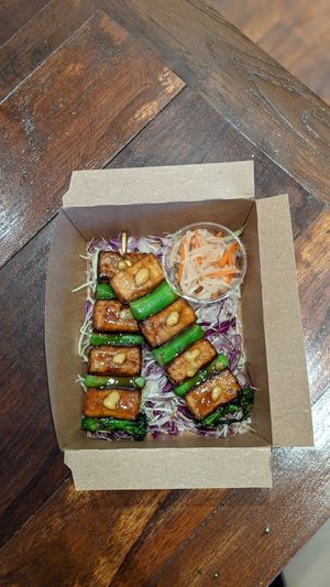 Tofu/Gailan Skewers at The Taste of Tea in Healdsburg