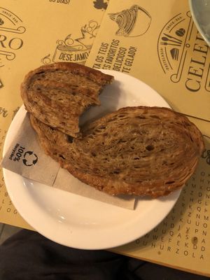 Their sweet pastry which was vegan at Celeiro Cafe in Peniche