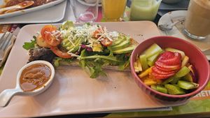 Vegan brunch  at Celeiro Cafe in Peniche