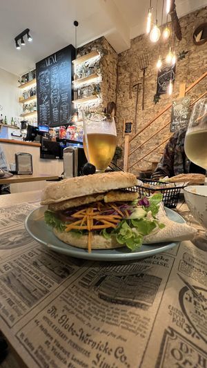 Vegan Burger   at Celeiro Cafe in Peniche