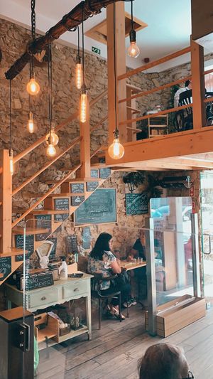 Indoors at Celeiro Cafe in Peniche