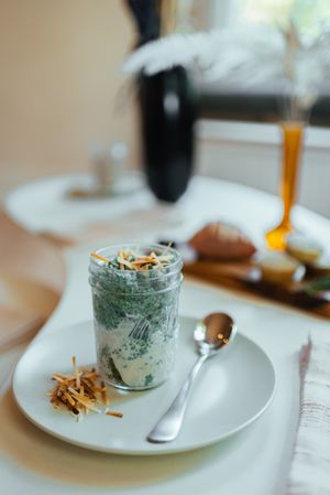 Vegan Breakfast - Spirulina Chia Pudding at Dreamers by DW in Wilmington