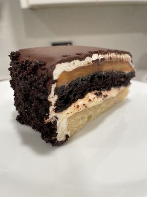 Opera cake at Loving Hut in San Jose